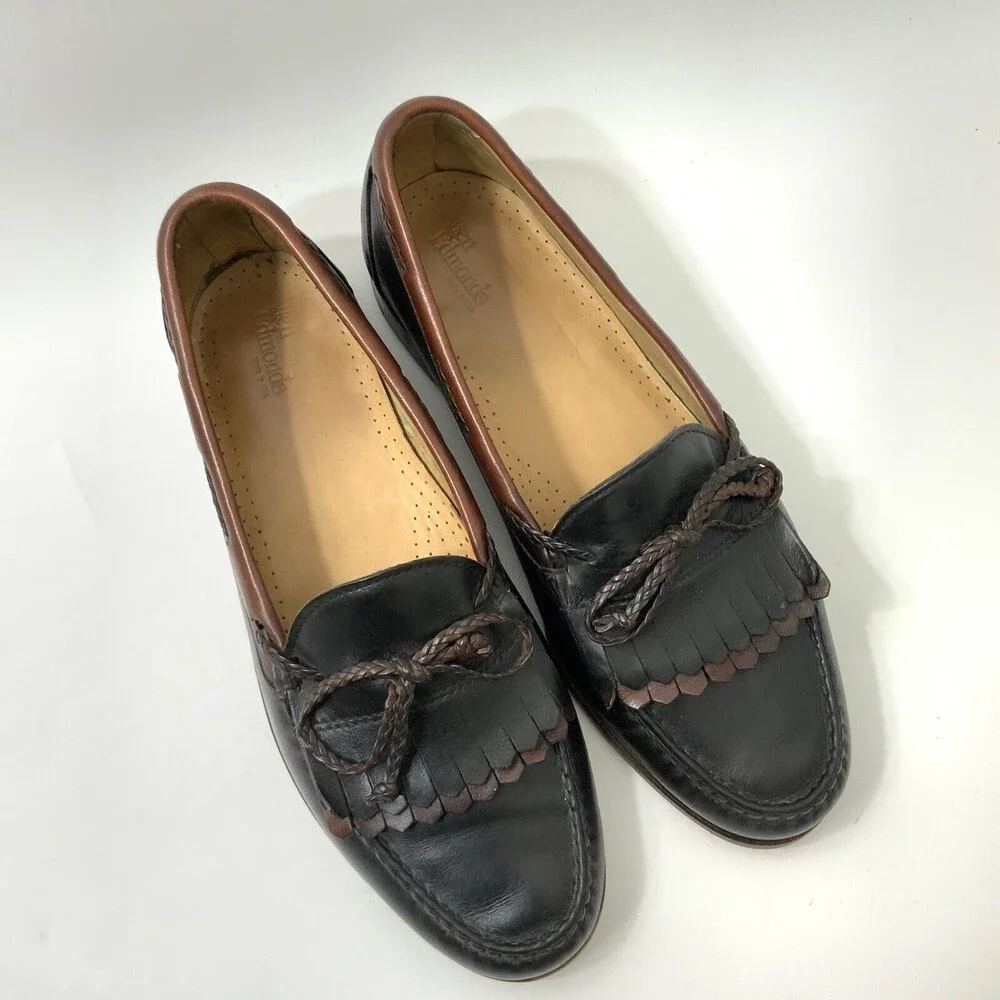 Allen Edmonds All Leather Woodstock Loafers NARROW Black Men 10.5C